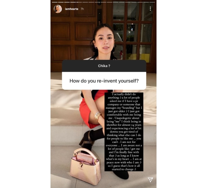 ShowBiz Chika - Heart Evangelista's Instagram post about a secret sparks  pregnancy rumors (Instagram - iamhearte).