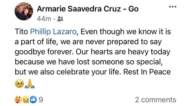 Veteran stand-up comedian Philip Lazaro, pumanaw na