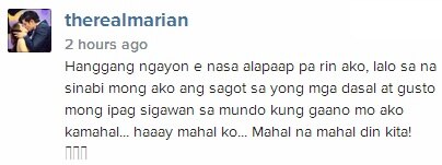 Marian and her engagement ring from Dingdong