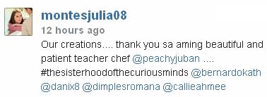 Julia, Kathryn & Dimples' cake creations