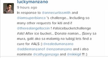 Angel and Luis respond to Anne's ice bucket challenge
