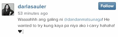 Daniel Matsunaga carries Darla Sauler