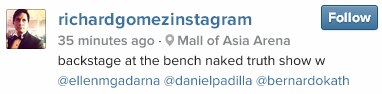 Richard Gomez with KathNiel and Ellen at Bench Naked Truth