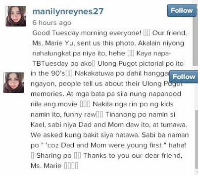 Throwback Tuesday: Manilyn and Aljon