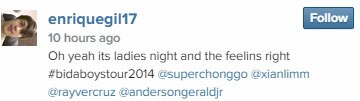 It's ladies' night for Xian, Gerald, Enchong, Enrique and Rayver