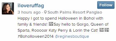 Ruffa happy to spend Halloween in Bohol with family and friends