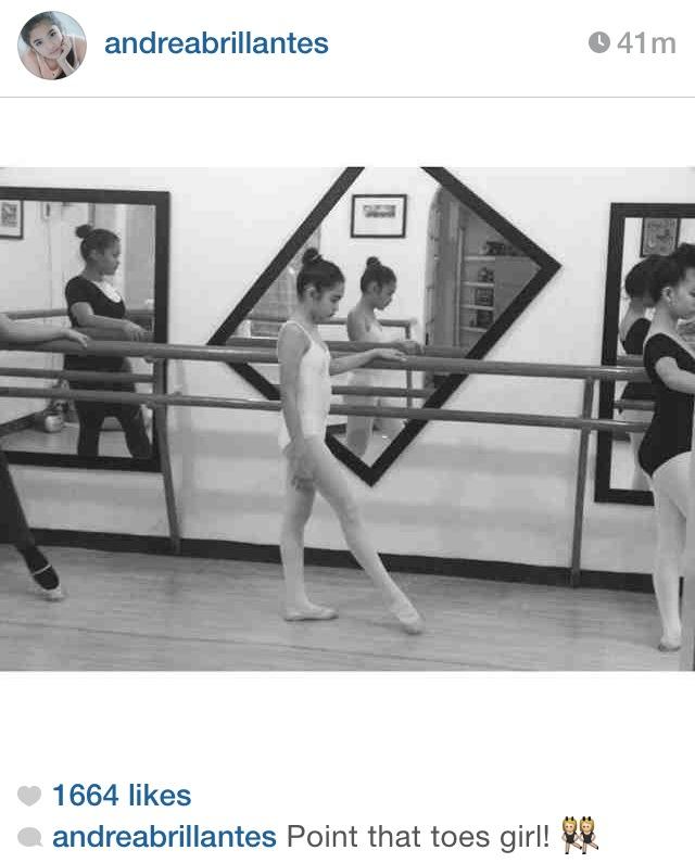 Andrea Brillantes attends her ballet class