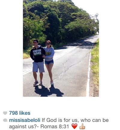 Isabel Oli w/ her soon-to-be husband