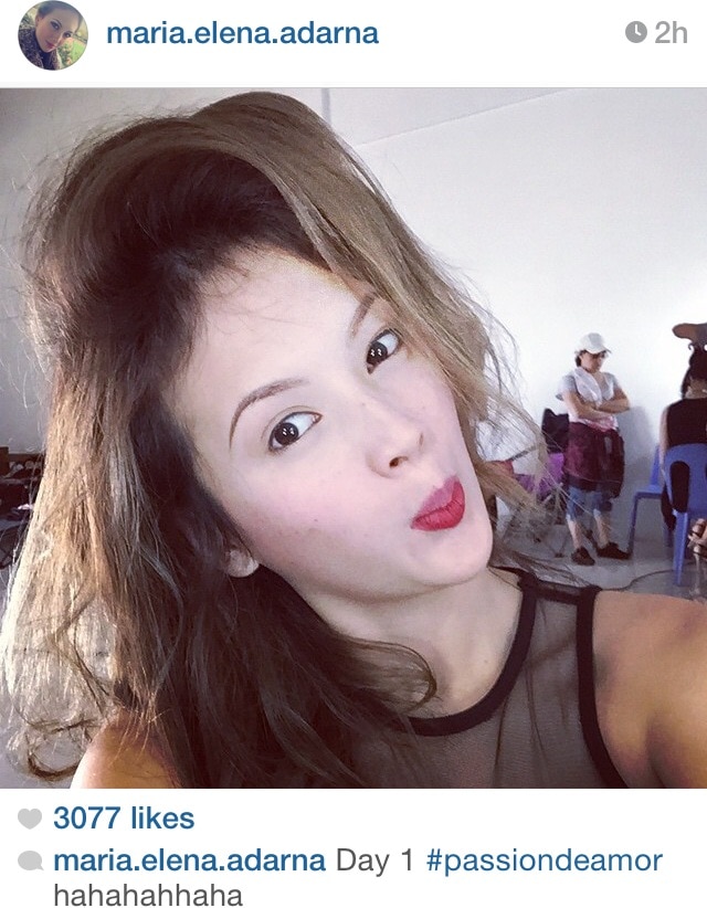 Ellen's first day on the set of Pasion De Amor