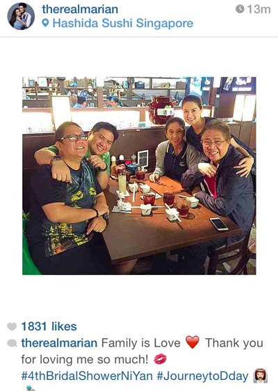Fourth bridal shower of Marian in Singapore