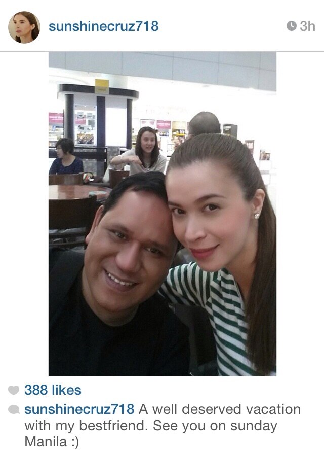 Sunshine's well deserved vacay w/ her best friend