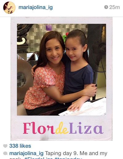 Jolina takes a pic with her baby girl on Flordeliza