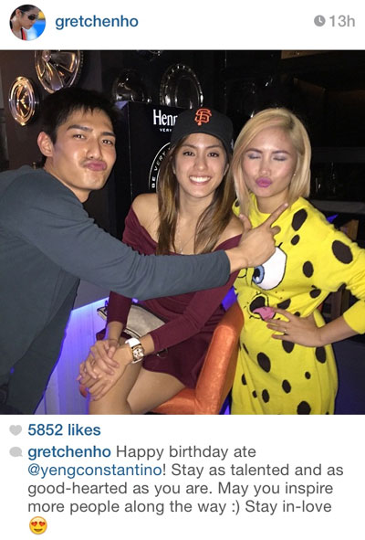 Gretchen and Robi with the birthday girl Yeng
