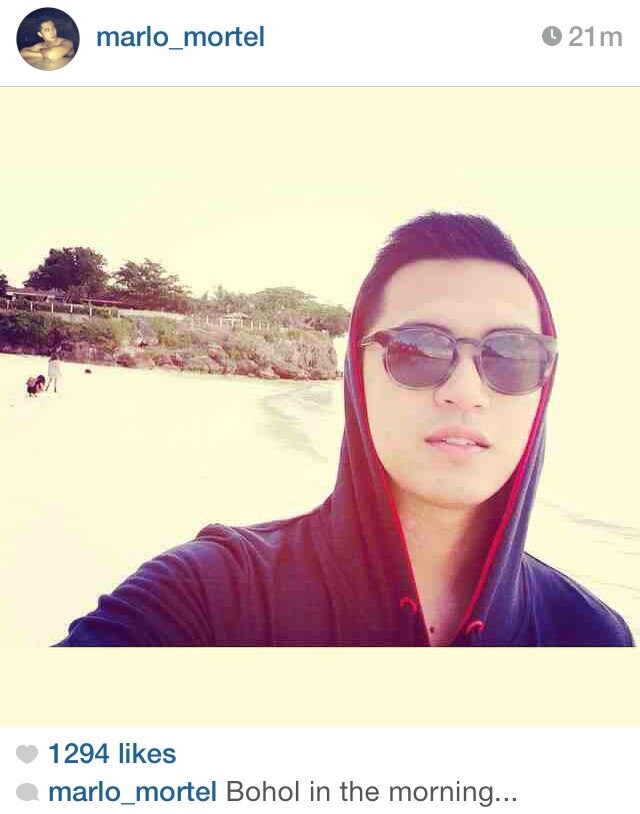 Marlo Mortel's selfie in Bohol