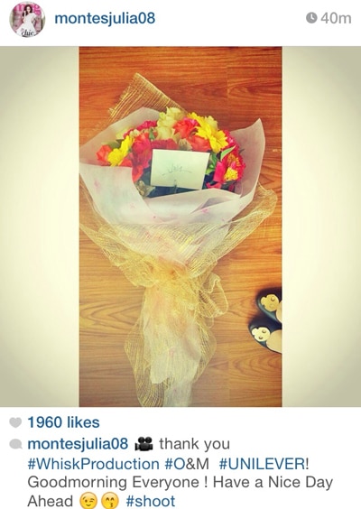 Julia Montes nakatanggap ng flowers