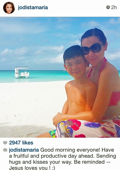 Jodi and Thirdy sending hugs & kisses to everyone