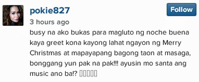 Ang early Christmas greeting ni Pokie