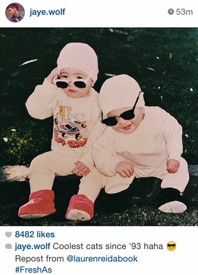 James' throwback photo with his sister