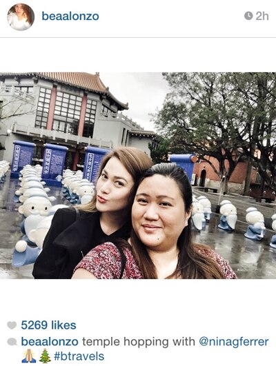 Bea is temple hopping