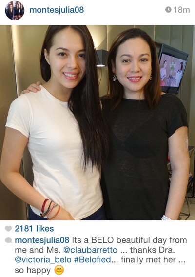 Julia finally meets Claudine Barretto