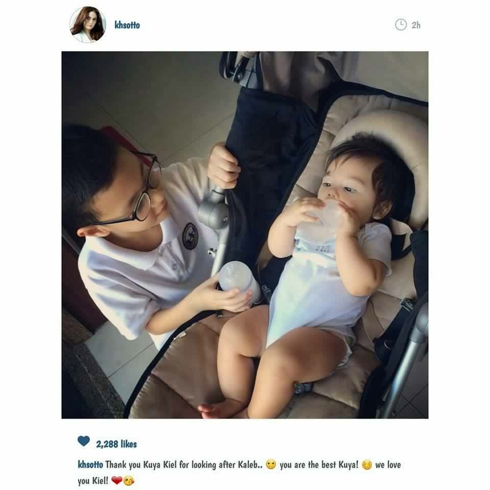 Kuya Kiel is looking after Kaleb #TeamSotto