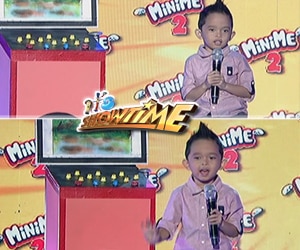 Mini Me ni Marcelito Pomoy bumirit ng todo sa kanyang mini KaraOkey Challenge