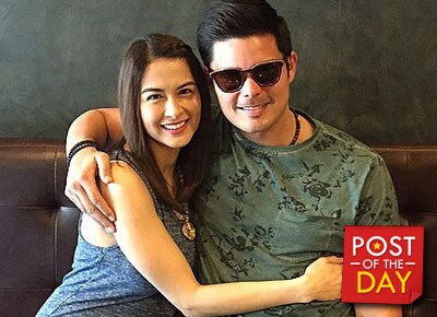Dingdong proudly shows off Marian's baby bump