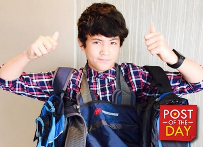 Juan Karlos Labajo graduates from elementary school