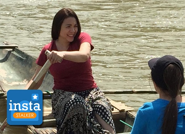 Claudine Barretto on the set of 'MMK'