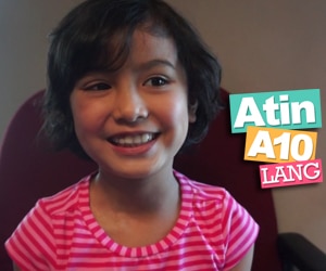 Ang cute at bibang si Jana Agoncillo, sumabak sa Atin A10 Lang