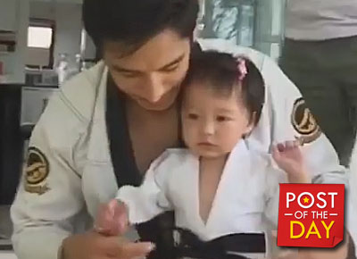 WATCH: Cristine Reyes’s baby Amarah doing jiu-jitsu