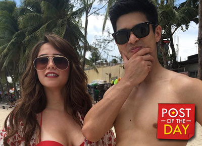 JC De Vera can't take his eyes off Jessy Mendiola and her red bikini