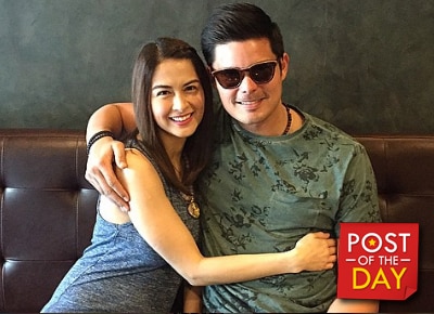 LOOK: Dingdong Dantes and Marian Rivera’s ‘third wheel’ during their date