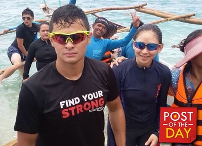 Matteo Guidicelli and Sarah Geronimo go on a date underwater