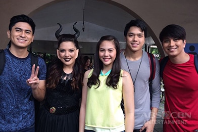 LOOK: More kilig photos of Elmo and Janella on the set of Wansapanataym