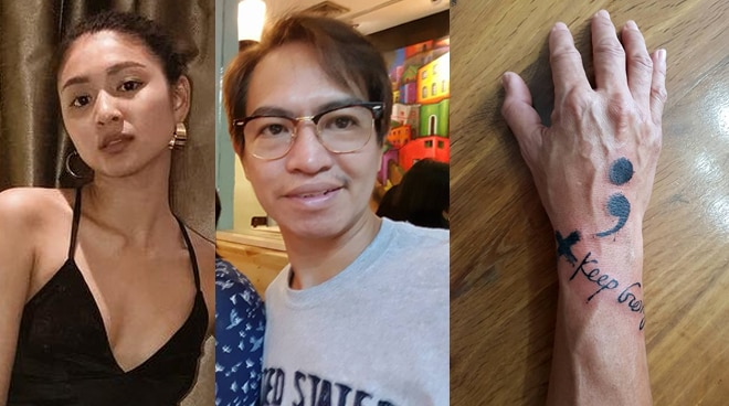 Nadine Lustre's father has semi-colon sign tattooed on ...
