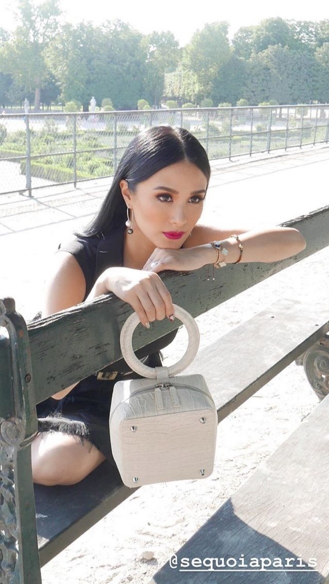 Heart Evangelista goes out and about with an oversized YSL bag