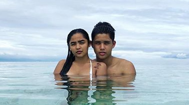 Kayo Na Ba Kyle Echarri And Andrea Brillantes Beach Photo