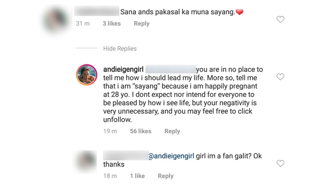 Andi Eigenmann Claps Back At Netizen Who Told Her Sayang For Not Getting Married Push Com Ph Your Ultimate Showbiz Hub