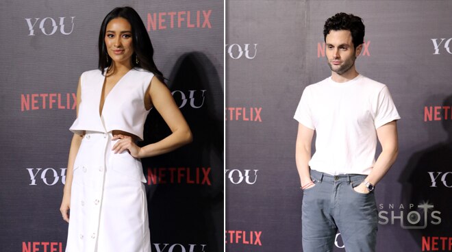Netflixs You Stars Penn Badgley And Shay Mitchell Visit Manila