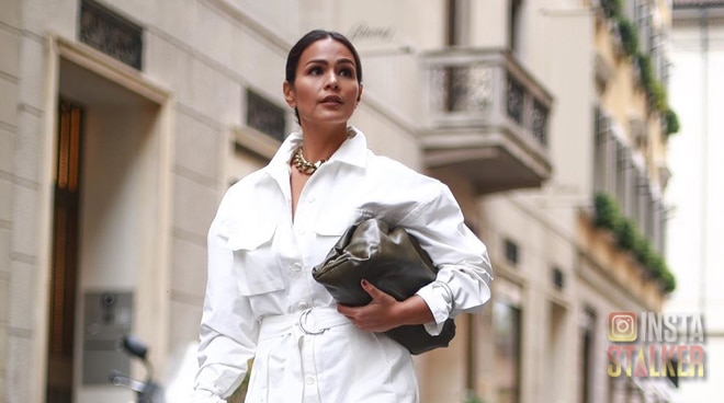 Iza Calzado attends Milan Fashion Week in Italy