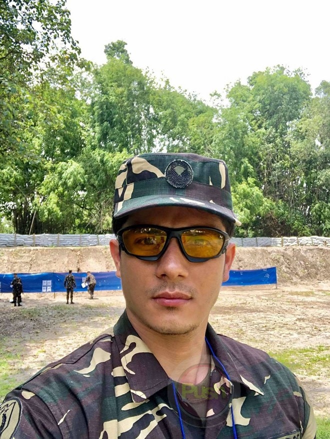 LOOK Airman Ejay Falcon during his training as an army reservist for