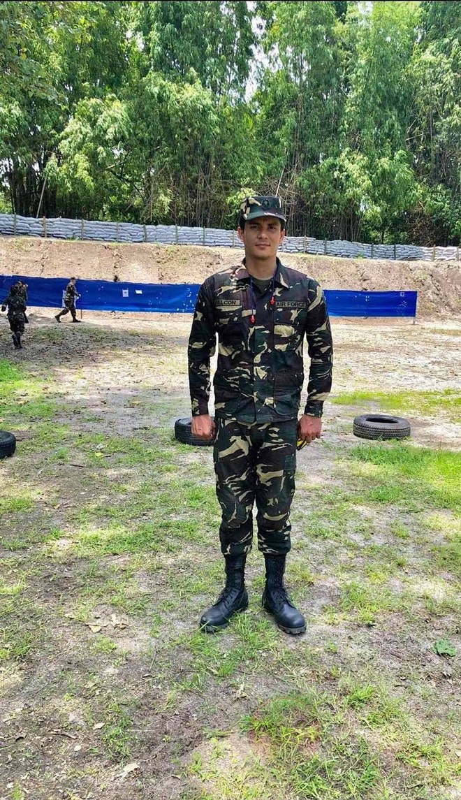 LOOK Airman Ejay Falcon during his training as an army reservist for