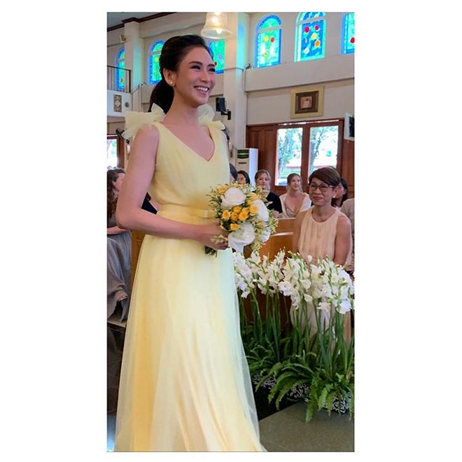 LOOK Sarah Geronimo in wedding entourage of Matteo Guidicelli’s sister